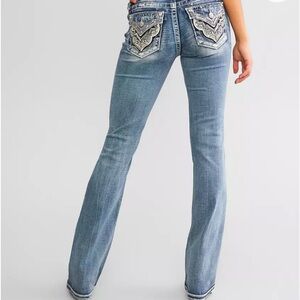 Miss Me Distressed Blue Boot Cut Jeans